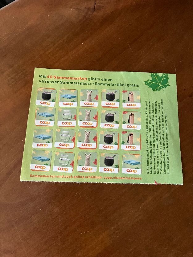 Coop Sammelmarken & -punkte: Grosser Sammelspass Coop – Neu (gemäss Beschreibung) aus Zürich von tancredi