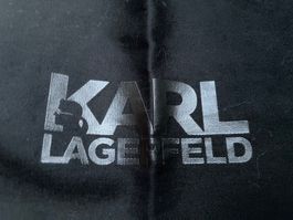 Stoffbeutel Karl Lagerfeld, schwarz mit Tunnelzug