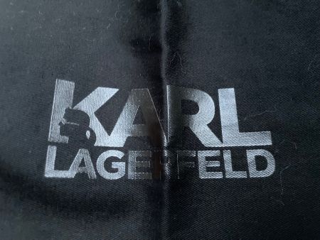 Stoffbeutel Karl Lagerfeld, schwarz mit Tunnelzug