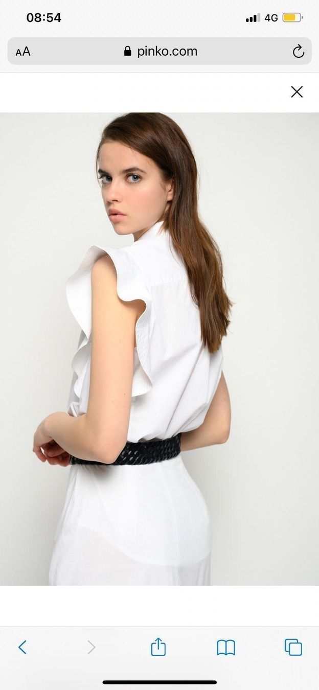 Pinko Camicette: Pinko Joli Chemisier Blanc taille 40 – Nuovo e nell'imballaggio originale da Genolier venduto da ber_j8yx 1