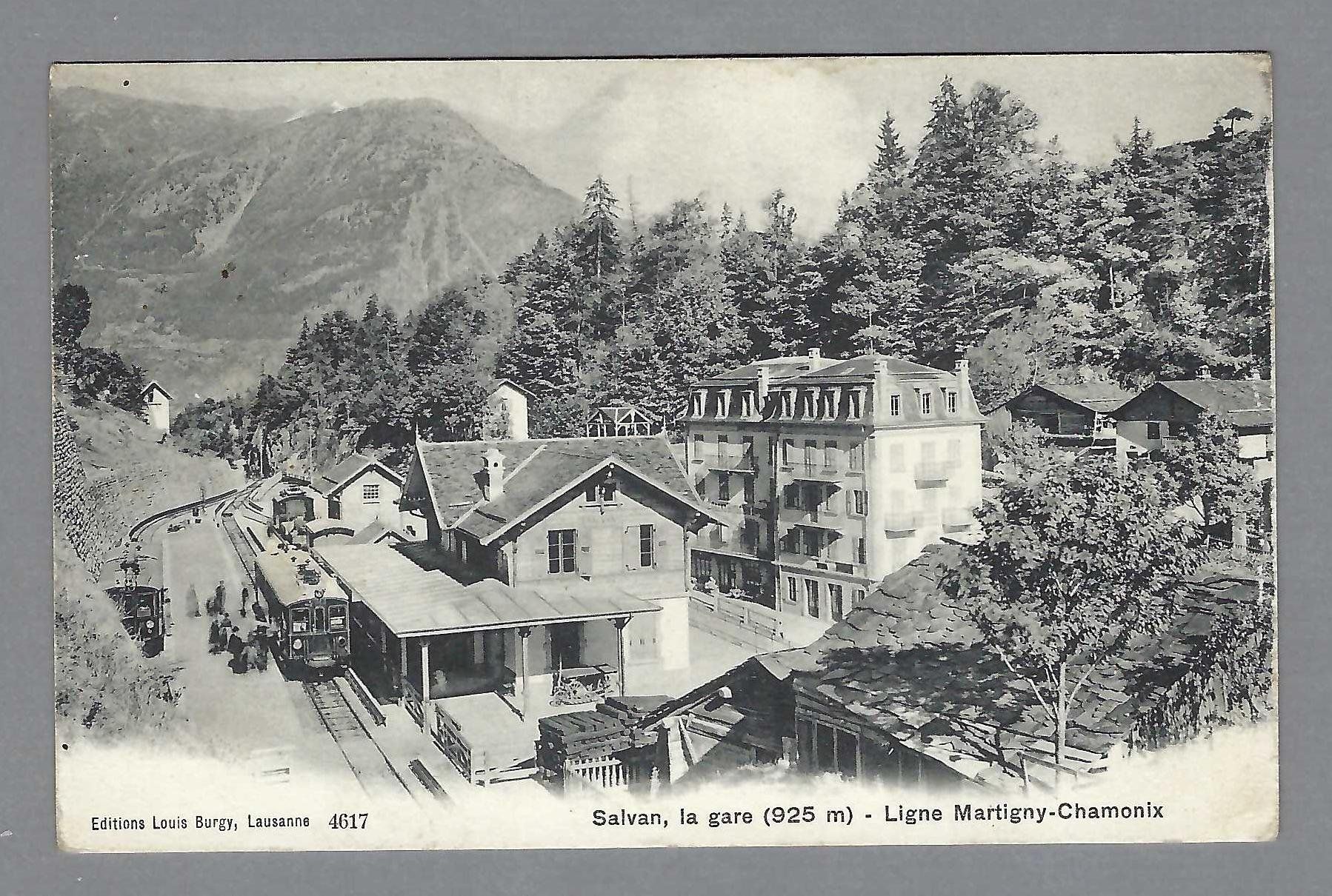 Cartoline postali: 1920, SALVAN, LA GARE AVEC TRAIN – Usato da Pura venduto da ulisse1957