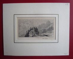 Villa Planta  - kleiner Holzstich um 1898