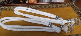 1 Paar weiss Silber Vorhang Halter