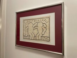 Original Skizze von Keith Haring mit Zertifikat