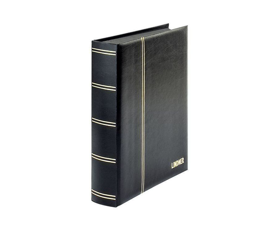 Classeur élégant Marron Clair Lindner - Avec 60 Pages Blanches Et Boîtier De Protection Assorti