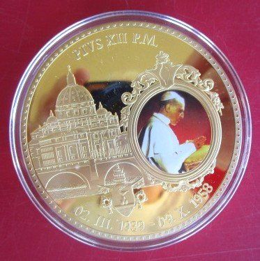 Medaglie: GIGANT: Papst Pius XII - 70 mm - PP – Nuovo e nell'imballaggio originale da Luzern venduto da Horoskop1