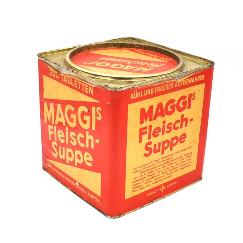 Barattoli: Alte Blechdose Maggi`s Fleischsuppe – Usato da Uerkheim venduto da fabulafero 1