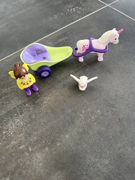 Playmobil Giocattoli: Playmobil 1.2.3 Einhornkutsche mit Fee – Usato da Lüterkofen venduto da GiCa_