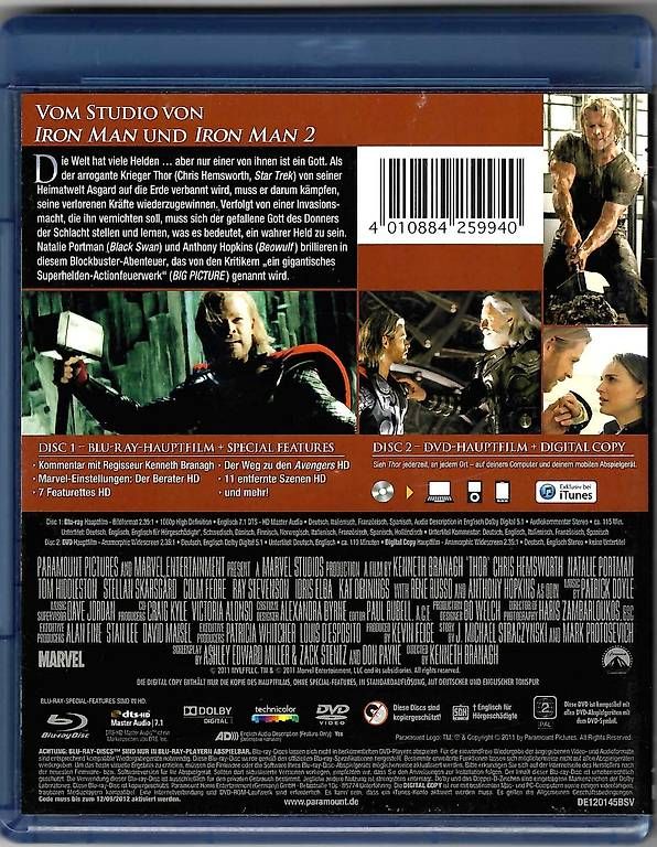 Alle DVDs: Thor - Blu-ray Film – Gebraucht aus Dörflingen von Super-Bob 1