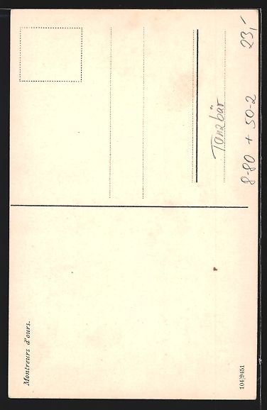 Cartoline postali: AK Tanzbären mit Dompteuren – Usato da Berlin venduto da bartko-reher 1