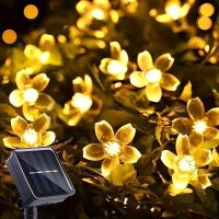 12m Solar Lichterkette Blume Wasserdicht Garten Deko