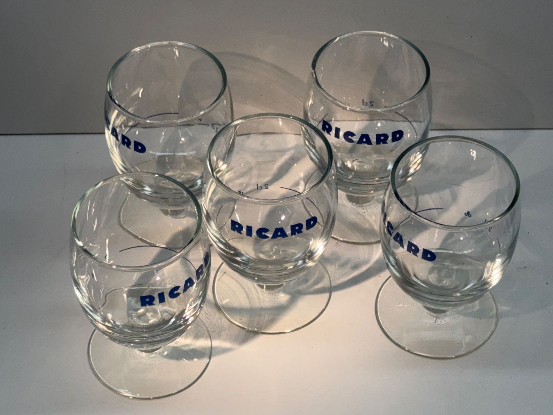 Bicchieri: 5 vintage RICARD Gläser – Usato da Lostorf venduto da Peschmi10 1