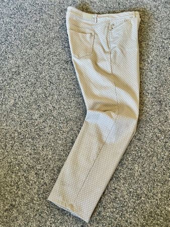 Stretch Damenhose beige fein gemustert, Gr. 42, Top Zustand