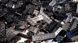 Lego 200 Schwarze Teile -T25