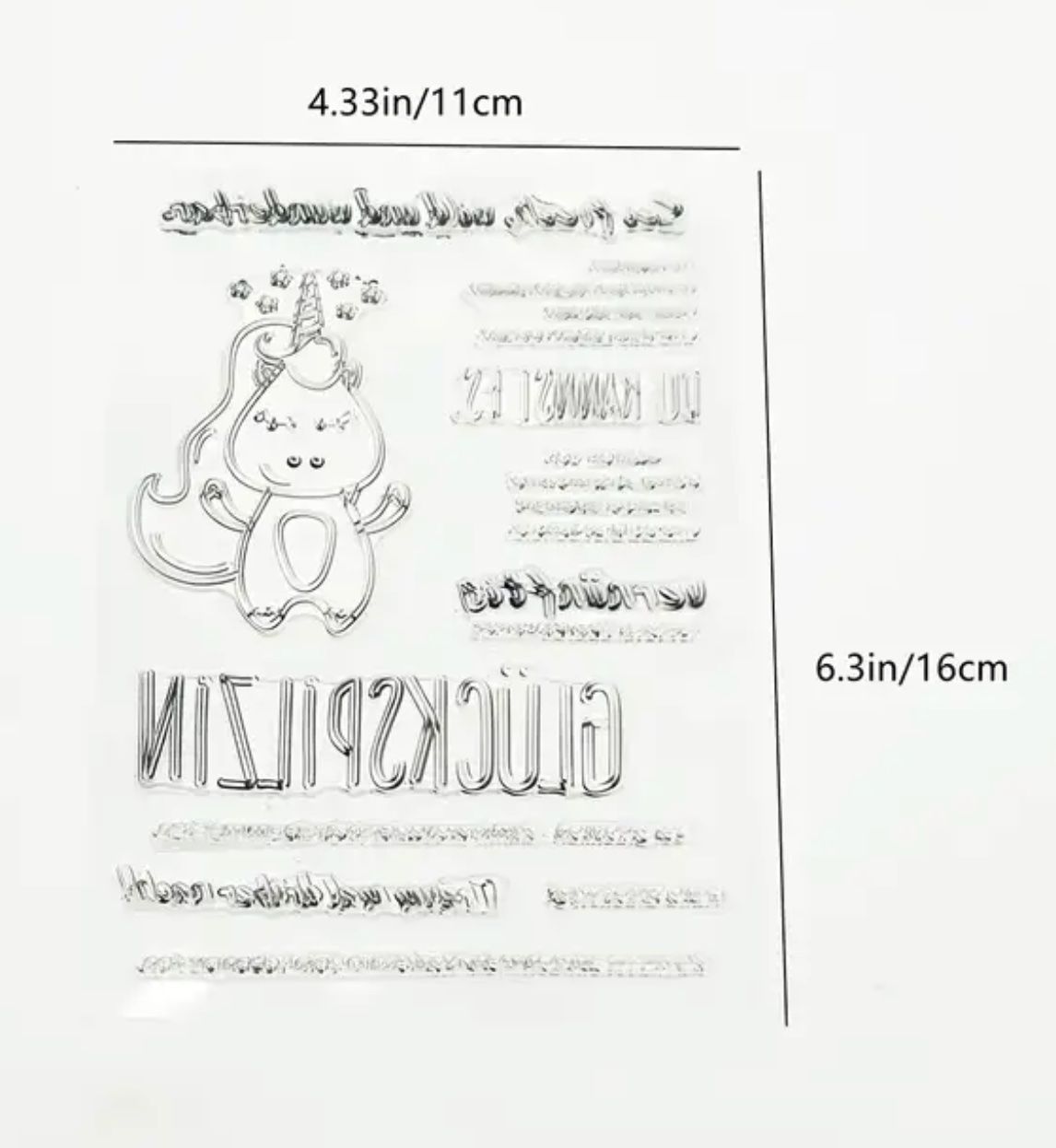 Timbri: Einhorn Glückspilzin / freche Texte   - Silikonstempel – Nuovo e nell'imballaggio originale da Frenkendorf venduto da jazzplatten 2
