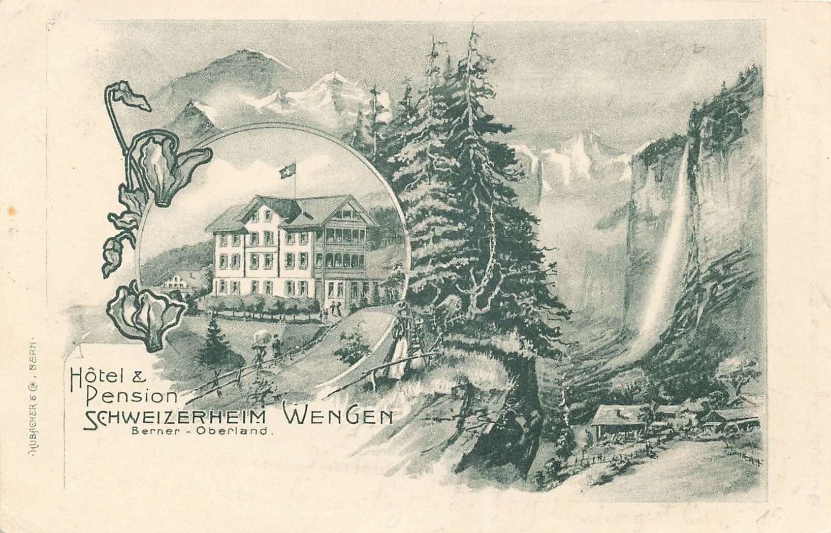 Cartes postales: Hotel Pension Schweizerheim Wengen – D'occasion à Schwyz par Seffi56