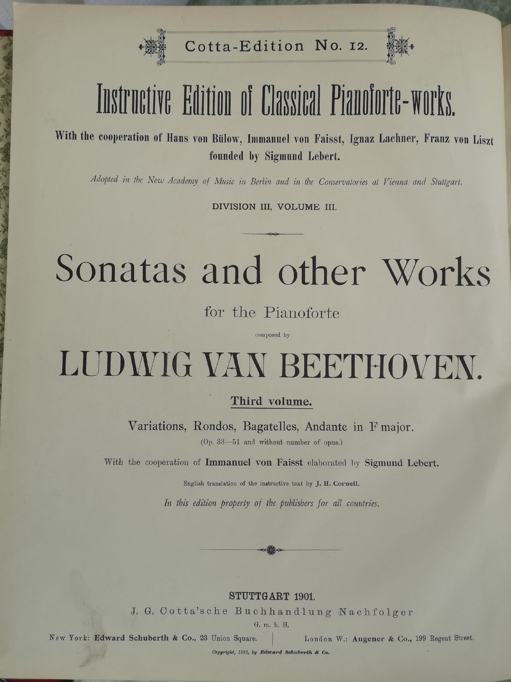 Libri: Beethoven Sonaten Band III – Usato da Kleindietwil venduto da wecker21 1