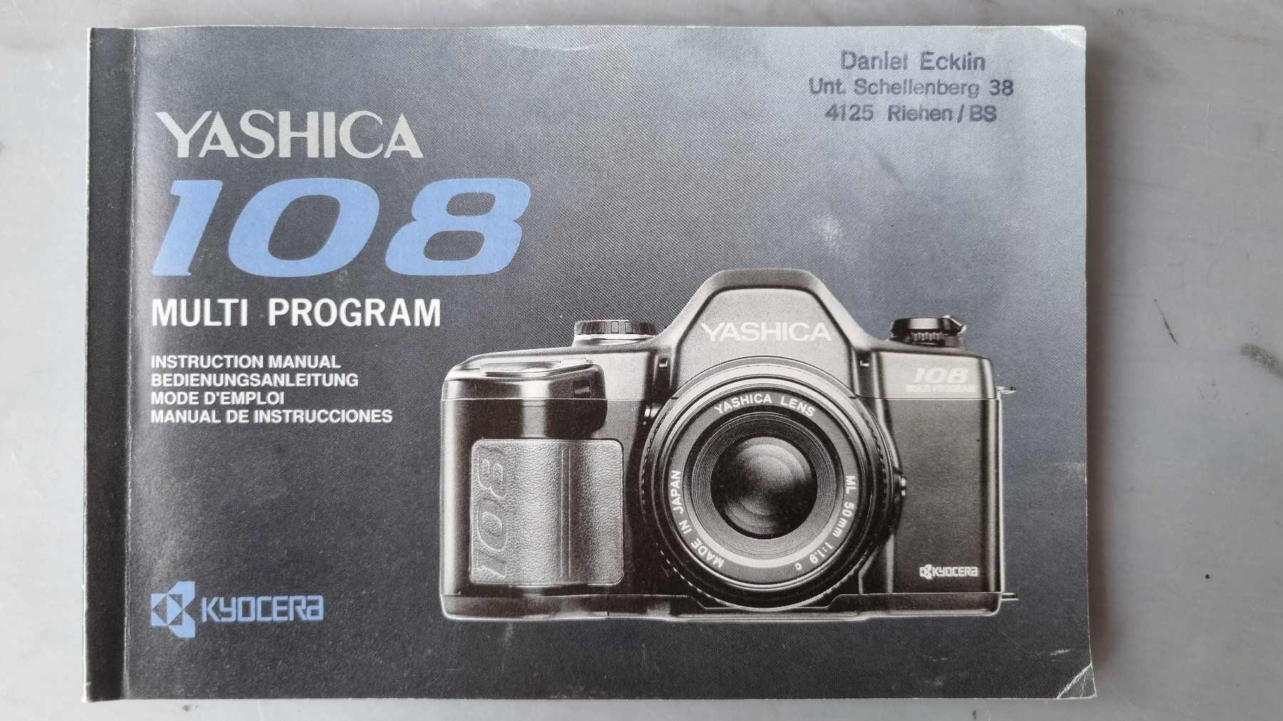 Libri: Yashica 108 Multi Program Gebrauchsanweisung / Mode d'emploi – Usato da Basel venduto da Cellostoffeli