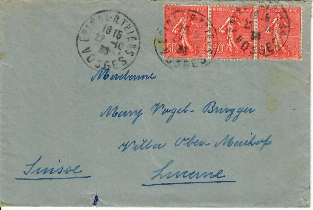 Tutti i francobolli: Brief, Frankreich - Luzern – Usato da Hochdorf venduto da Ziegel-16