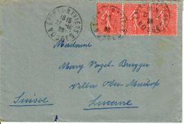 Brief, Frankreich - Luzern