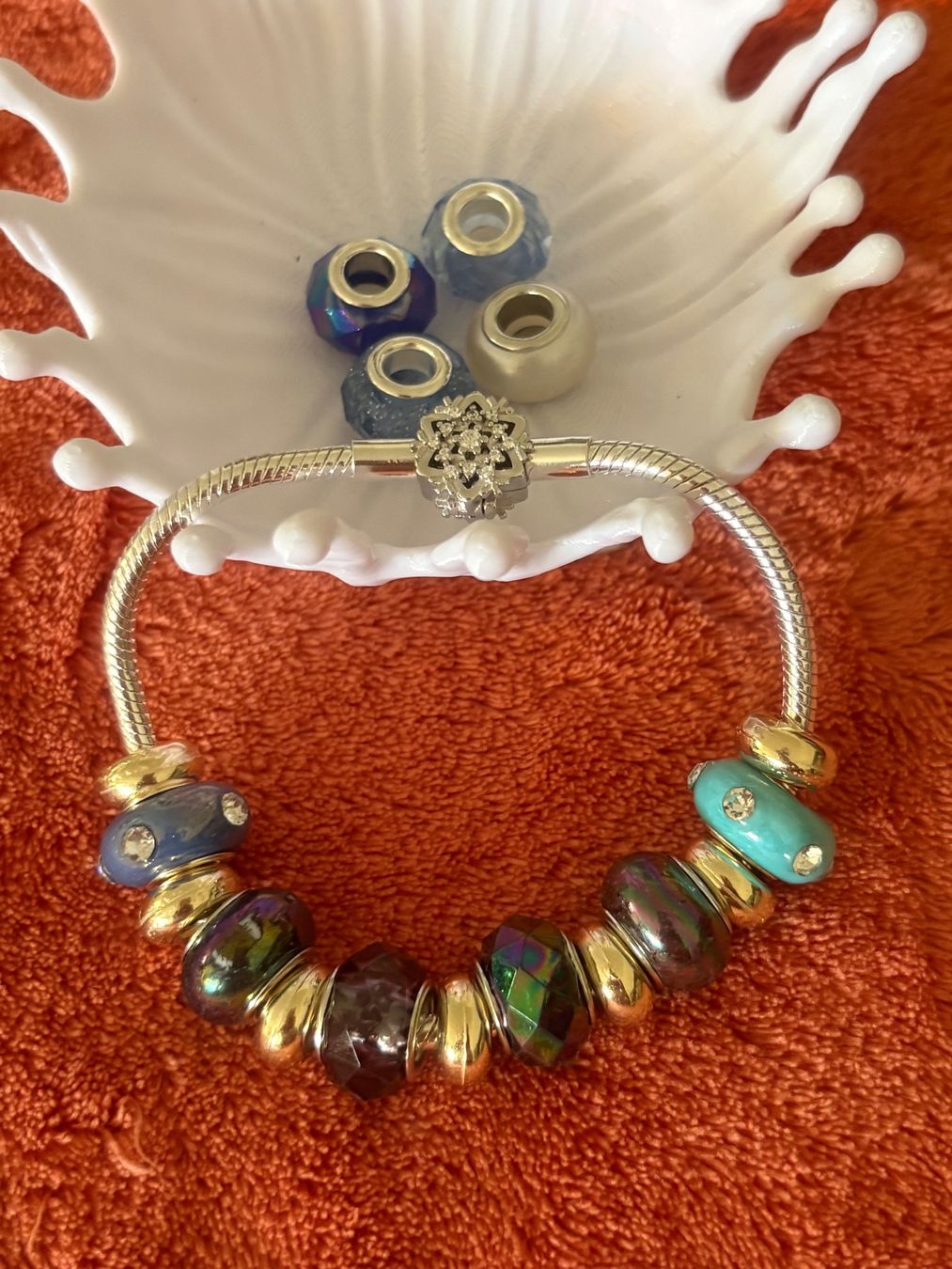 Bracciali & Braccialetti: Luxus Elegante 19 cm Armband/Beads Farbe :Silber/Multicolore – Nuovo (secondo la descrizione) da Biel-Bienne venduto da Roserosse13 2