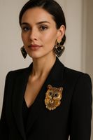 Elegant Sequin Owl Brooch: Statement Piece for Fall!