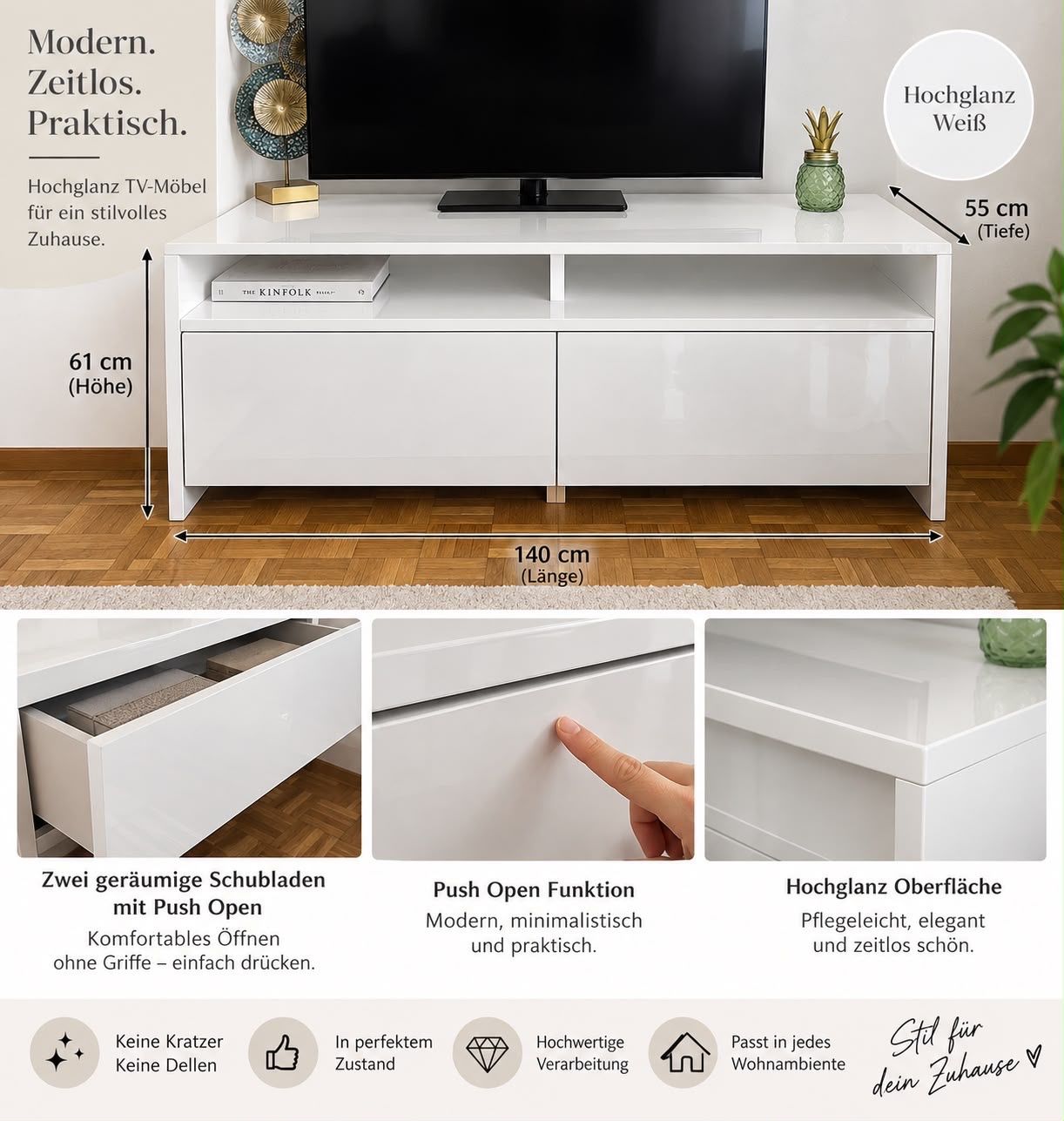 Mobili TV: TV-Möbel weiss – Usato da Horgen venduto da Melosita0