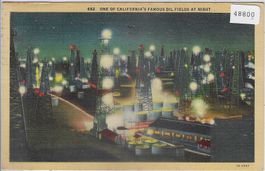 One of California's Famous Oil Fields at Night