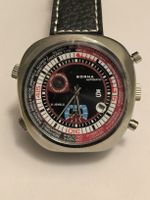 Sorna Automatic Herrenuhr Weltzeit 21 Jewels Edelstahl