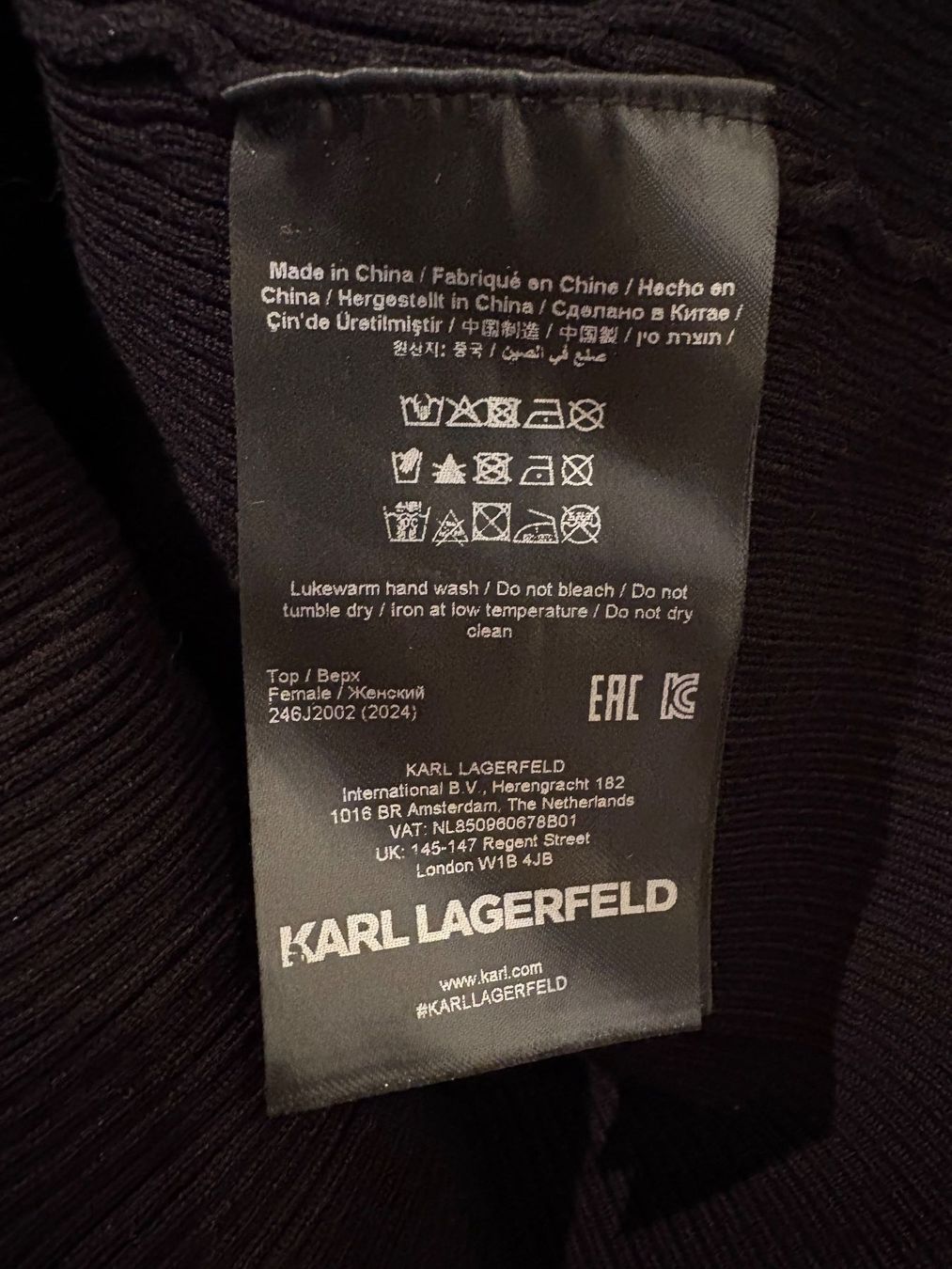 Karl Lagerfeld Top: KARL LAGERFELD Top - size S/M – Usato da Muzzano venduto da Sidney_3 2