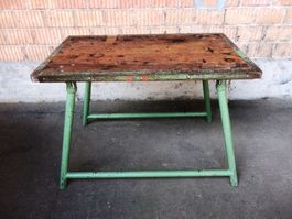 Antiker Tisch Industrial Design  Antike Werkbank