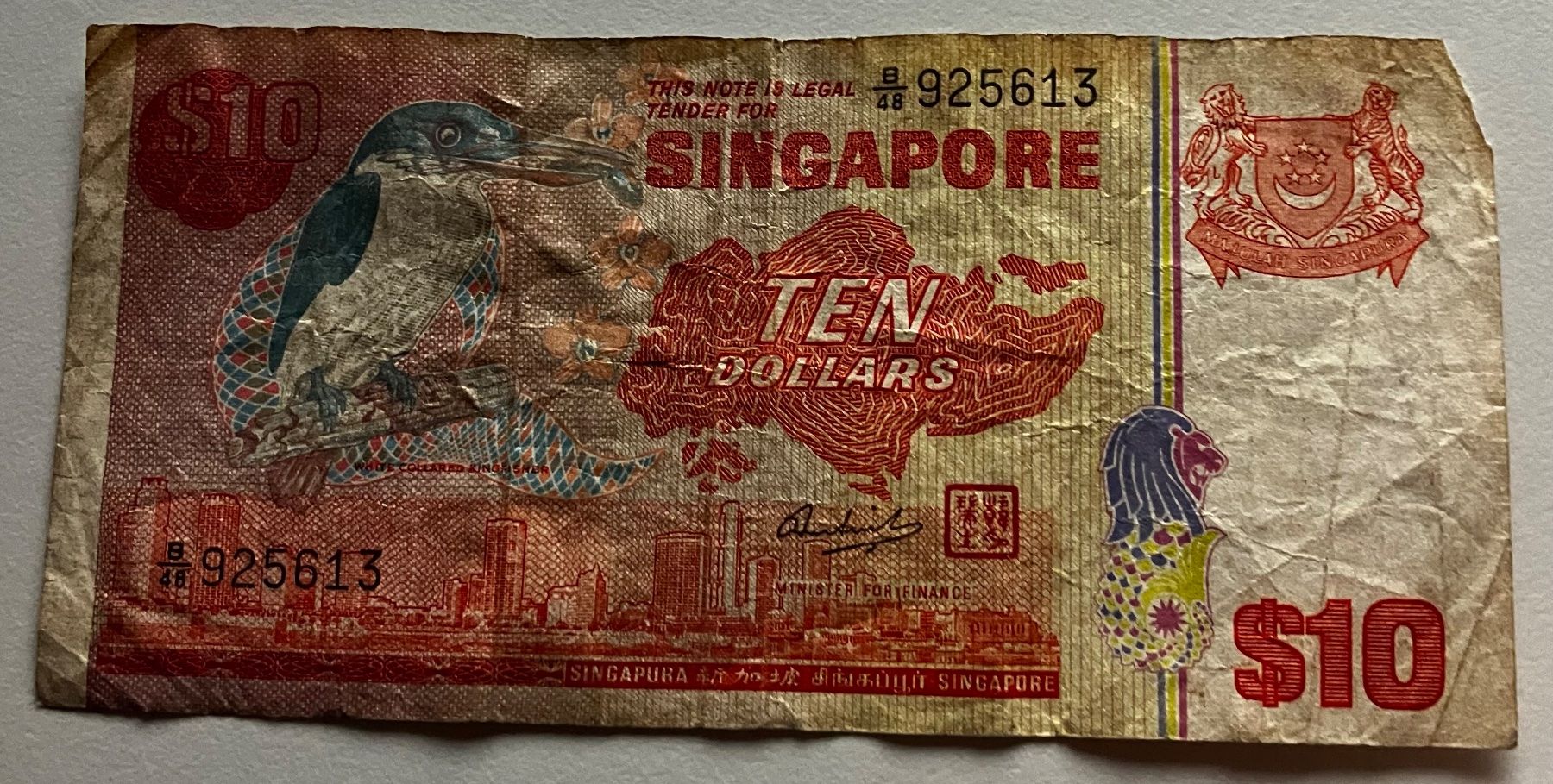Billets de banque: Singapur 10 Dollars – D'occasion à Algetshausen par Carrhard