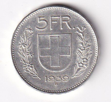 Alle Münzen: 5 Franken 1939 – Gebraucht aus Neuchâtel von karlpierrino