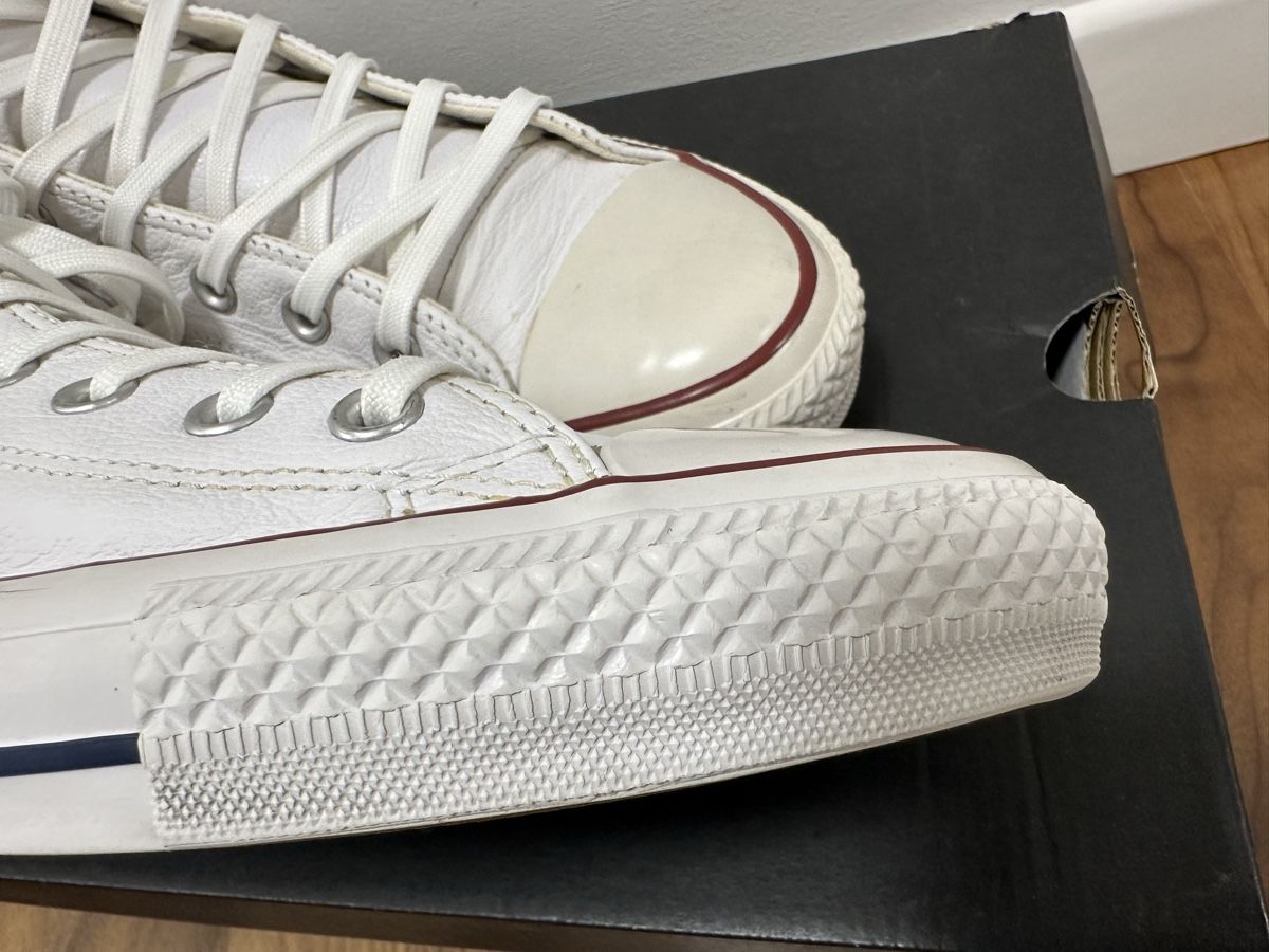 Converse Scarpe da uomo: Converse All Star Leder High Weiss Gr. 45 Top – Usato da Dietikon venduto da Faarai 5