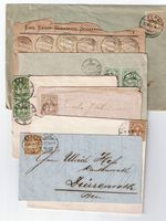 Schweiz, / Belege 1875, 1897, 1880, 1903, 1901, 1907