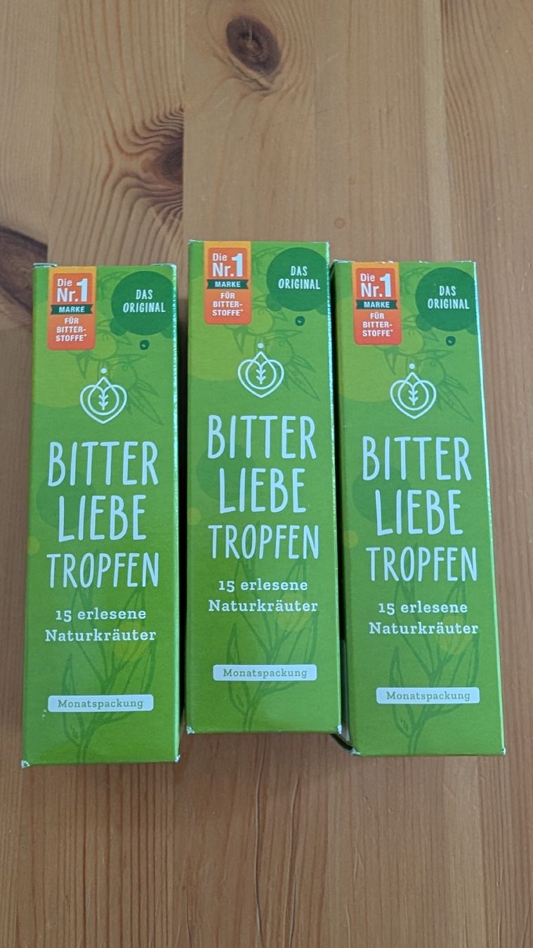 Lebensmittel & Spezialitäten: Bitter Liebe Tropfen 50ml Monatspackung 5 Stk. – Neu und originalverpackt aus Zürich von adormideras 1