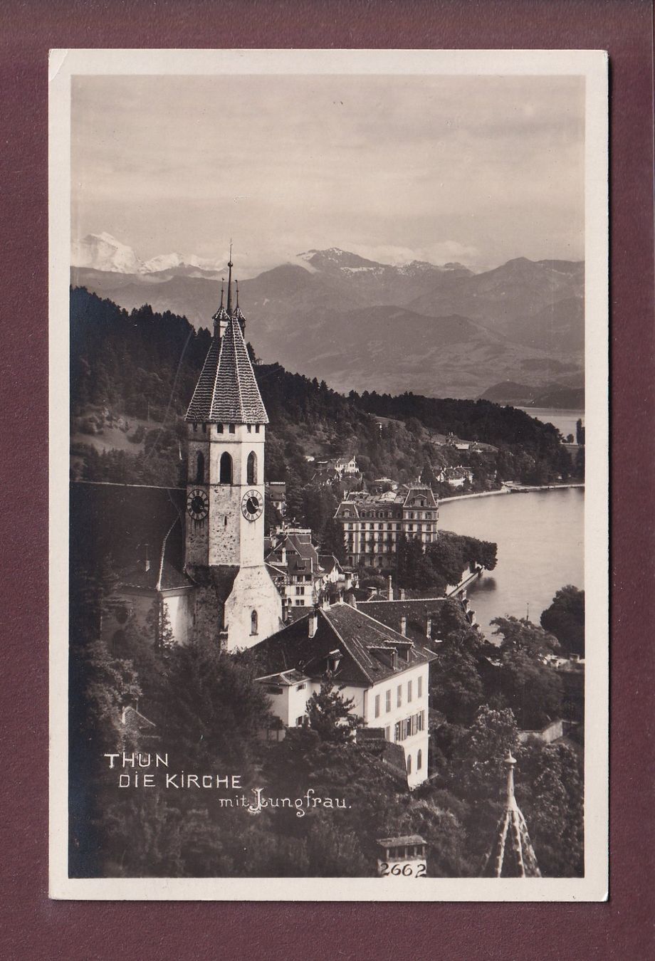Ansichtskarten: THUN - Kirche // Rück sehen // – Gebraucht aus Pully von nicecards