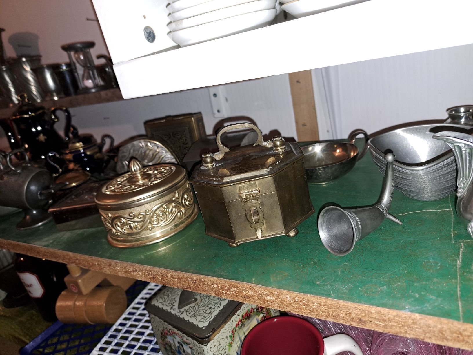 Pots: Antike Messing Schmuckschatulle mit Deckel,  – D'occasion à Kölliken par Upcycling-by-Mc-TAM 1
