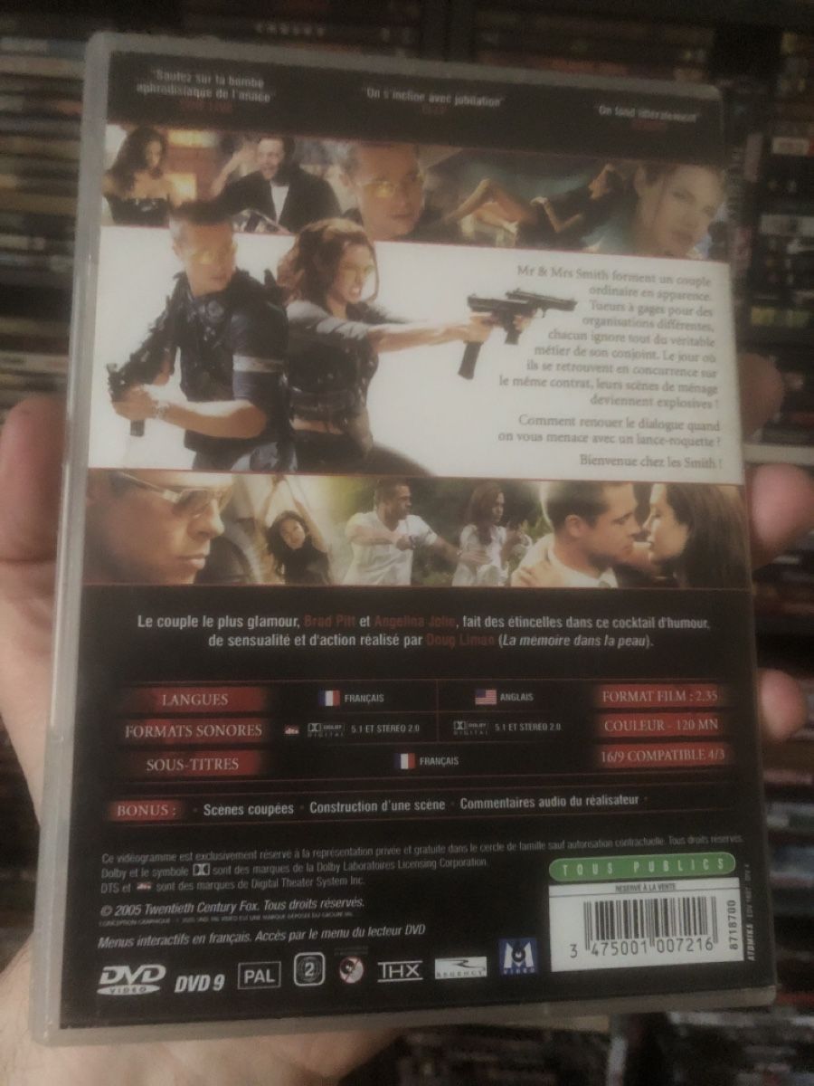 Tutti i DVDs: Mr. & Mrs. Smith - dvd – Usato da Lausanne venduto da fransadpop 1