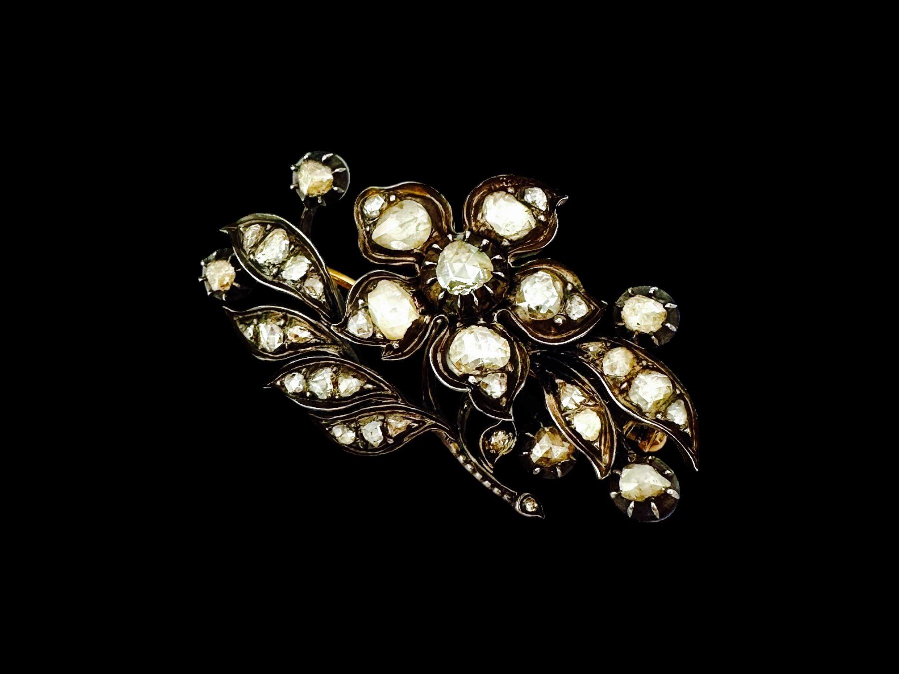 Spille & Fermagli: Antike, viktorianische Diamant - Brosche, ca. 1.30 ct – Usato da Zuzwil SG venduto da artimmo 2