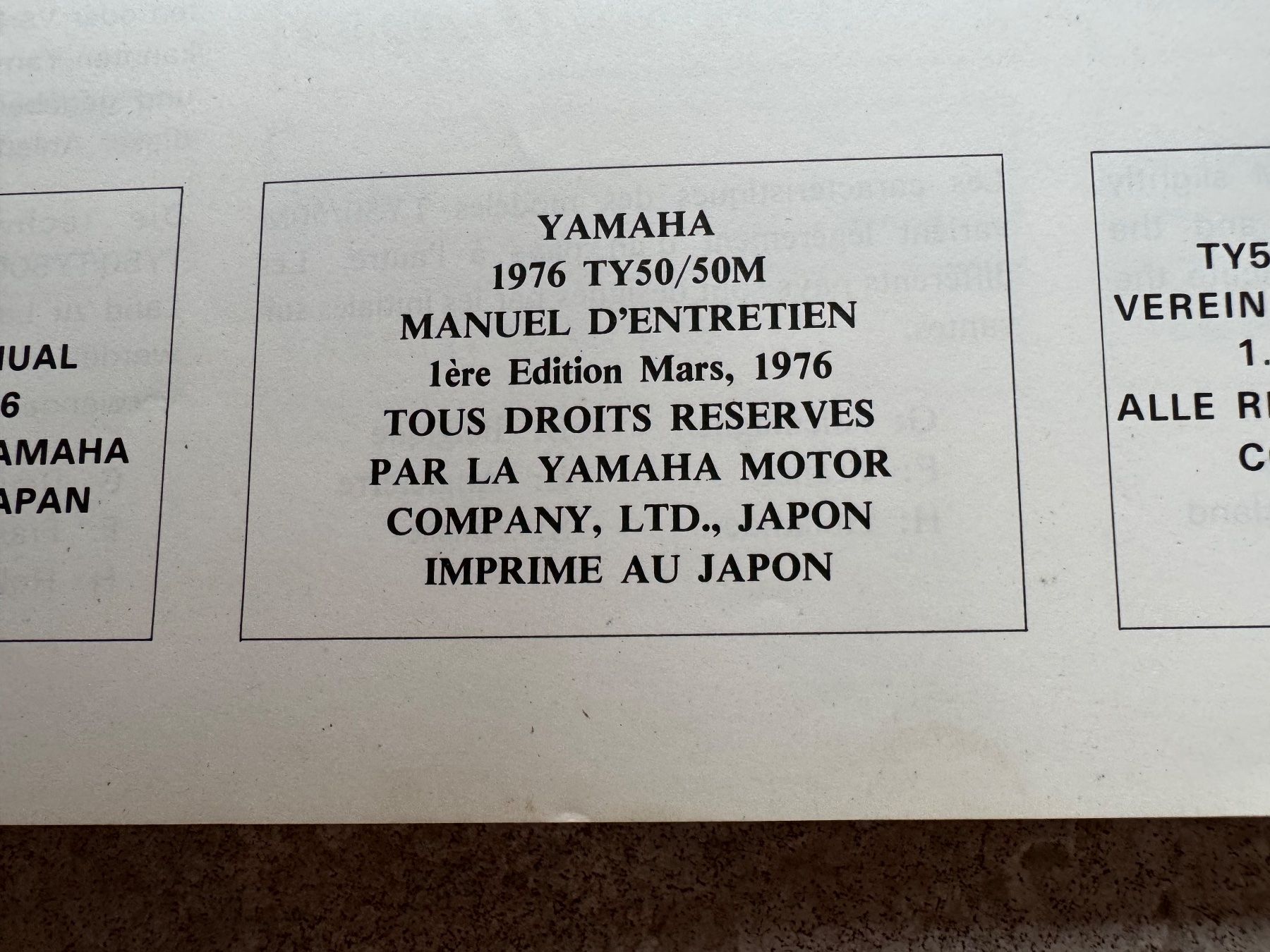 Enduro: Yamaha TY 50 / TY50 M – Usato da Morrens VD venduto da kawah2 1