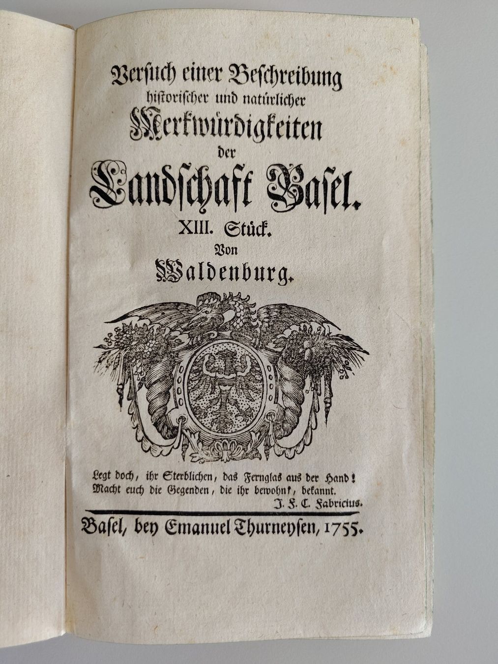 Bücher: Versuch einer Beschreibung (...) Landschaft Basel – Gebraucht aus Basel von Basler_bieter