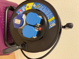 Kabelrolle MaxReel 30m CEE blau  neuwertig