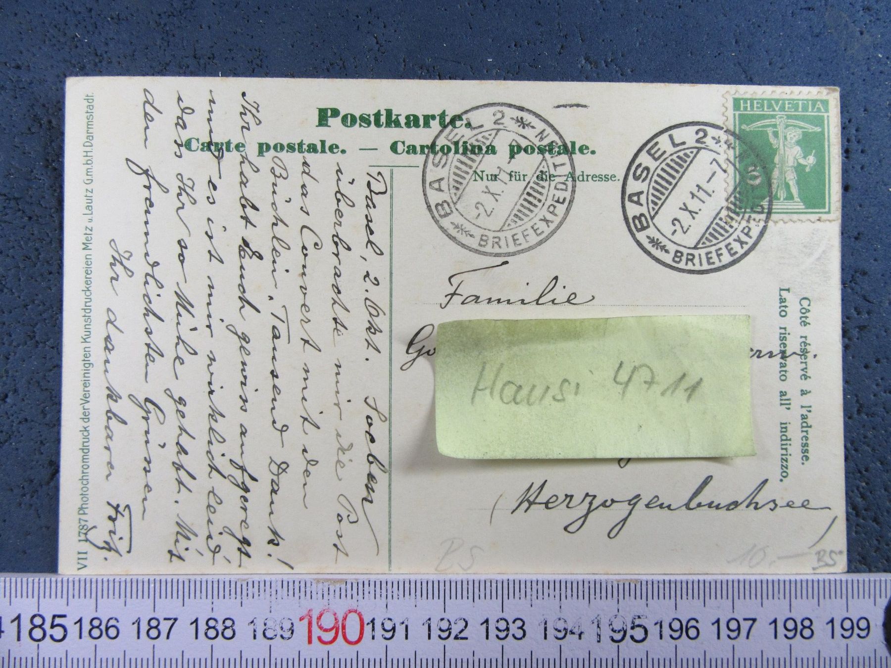 Cartoline postali: BASEL 1907 FISCHMARKT AK-BS – Usato da Ettingen venduto da Hausi4711 1