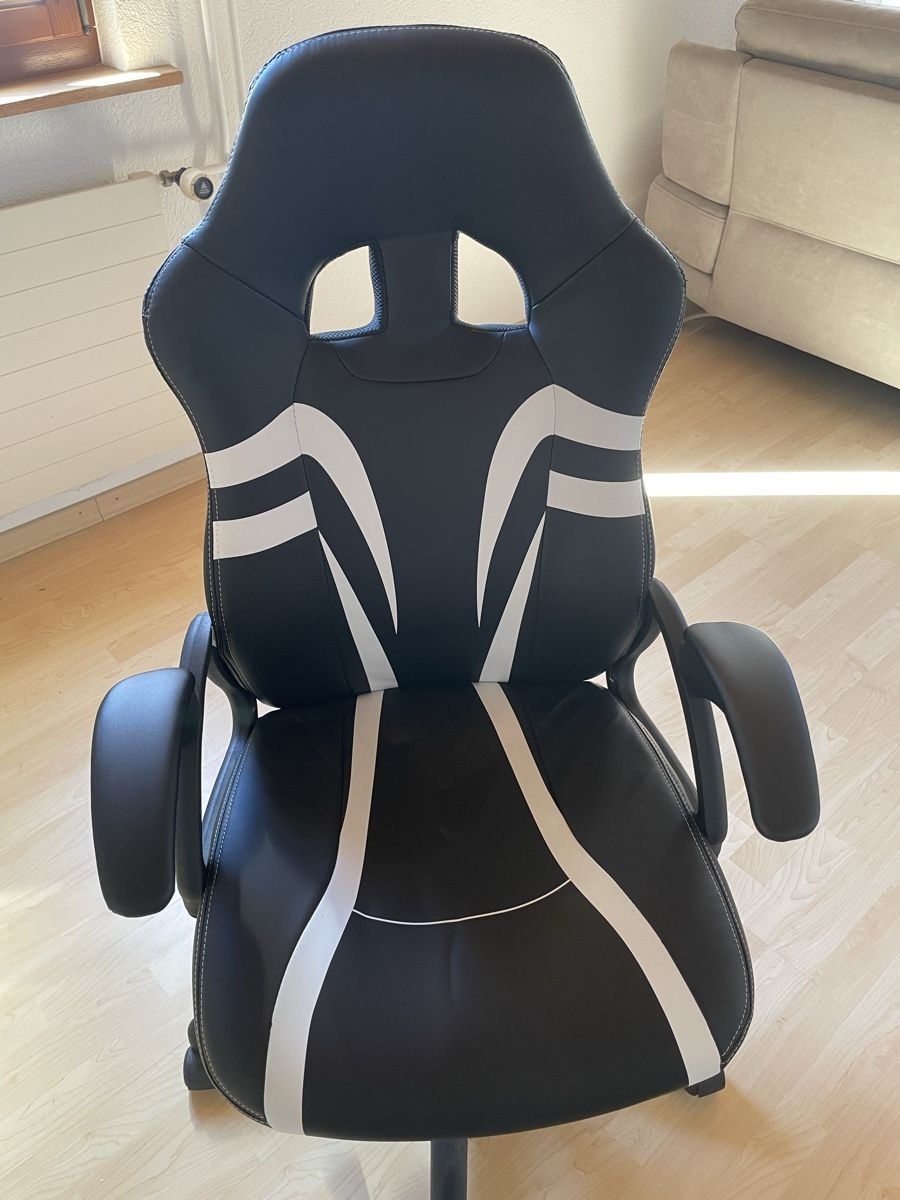 Conforama Sedie: Gaming Chair Black White Stripes Used – Nuovo (secondo la descrizione) da Luterbach venduto da rol_j76h 1