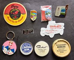 10x diverse Werbung Wurlitzer Omega Chalet PUB Vintage