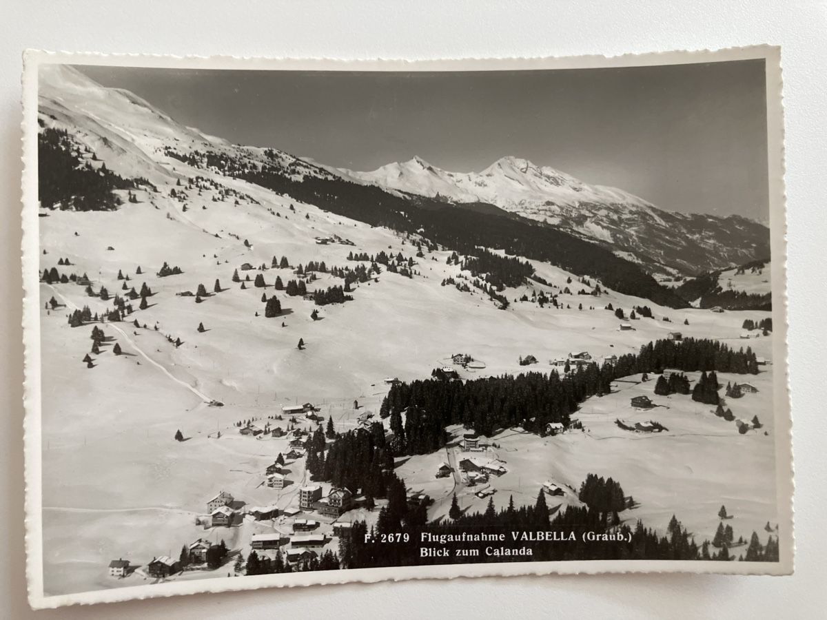 Cartoline postali: AK Flugaufnahme Valbella Calanda – Usato da Zürich venduto da Classic_Collection_Zurich