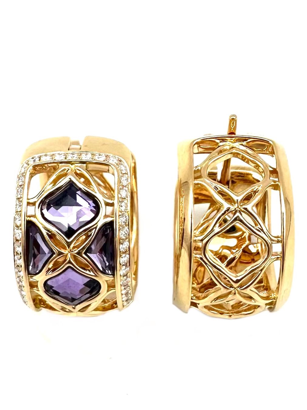 Chopard Ohrringe & -stecker: CHOPARD. Créoles "Impériale", or rose, améthyste et diamants – Gebraucht aus Renens VD von Diademe.sarl 6
