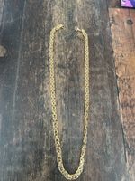 F 836 ) sehr schöne vergoldete Halskette Kette Neu