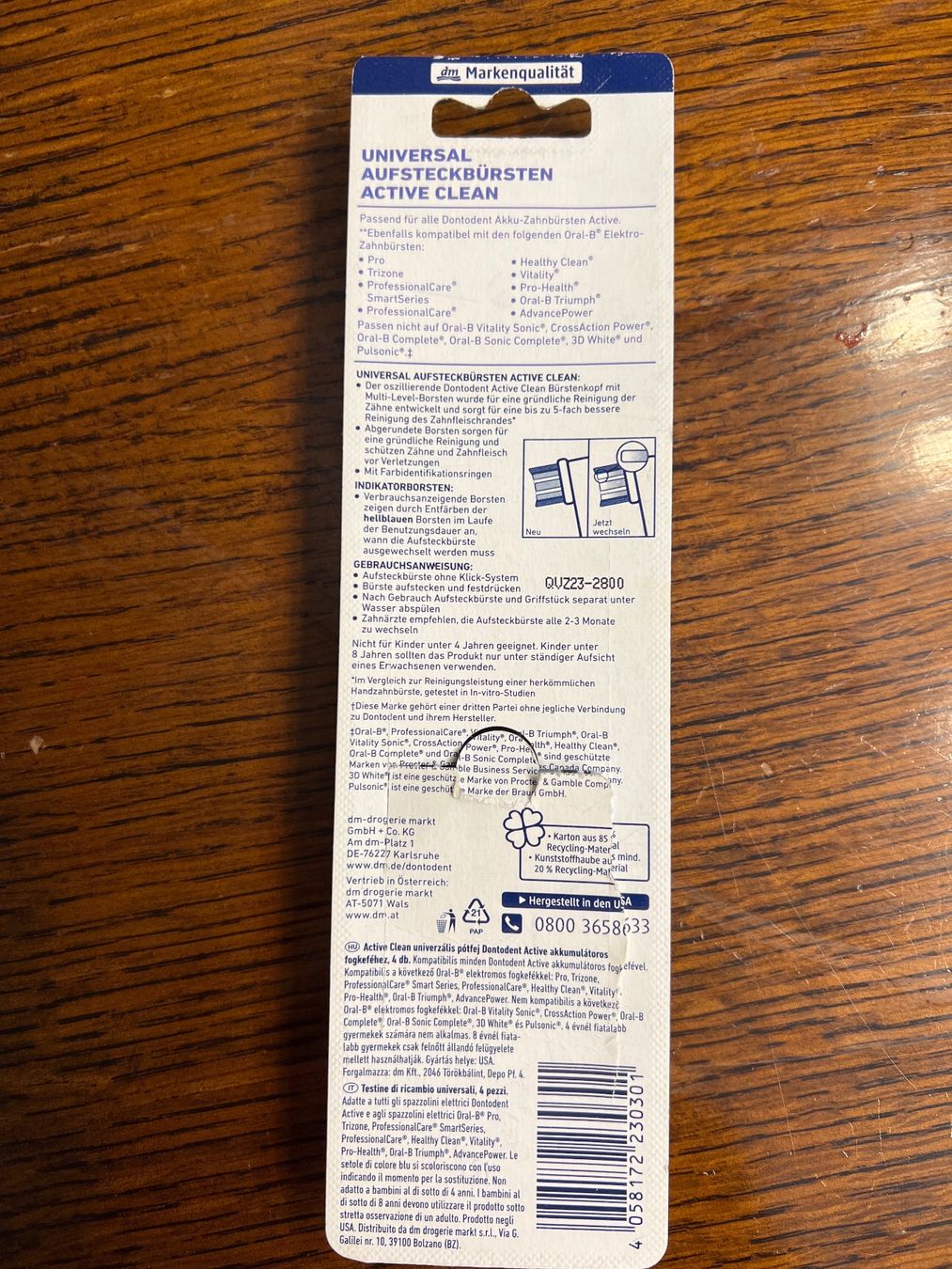 Autres articles pour la maison: Dontodent Universal Aufsteckbuersten Active Clean 3St. – D'occasion à Winkel par Tilivika 1